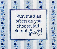 Needlepoint To Go Jane Austen - Run Mad Needlepoint Canvas