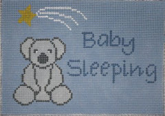 J. Child Koala Baby Sleeping Sign Needlepoint Canvas - Blue