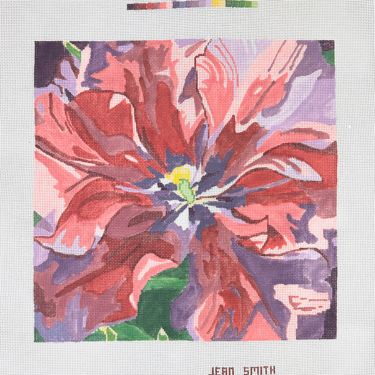 Jean Smith Designs Flaming Purple Tulip Needlepoint Canvas