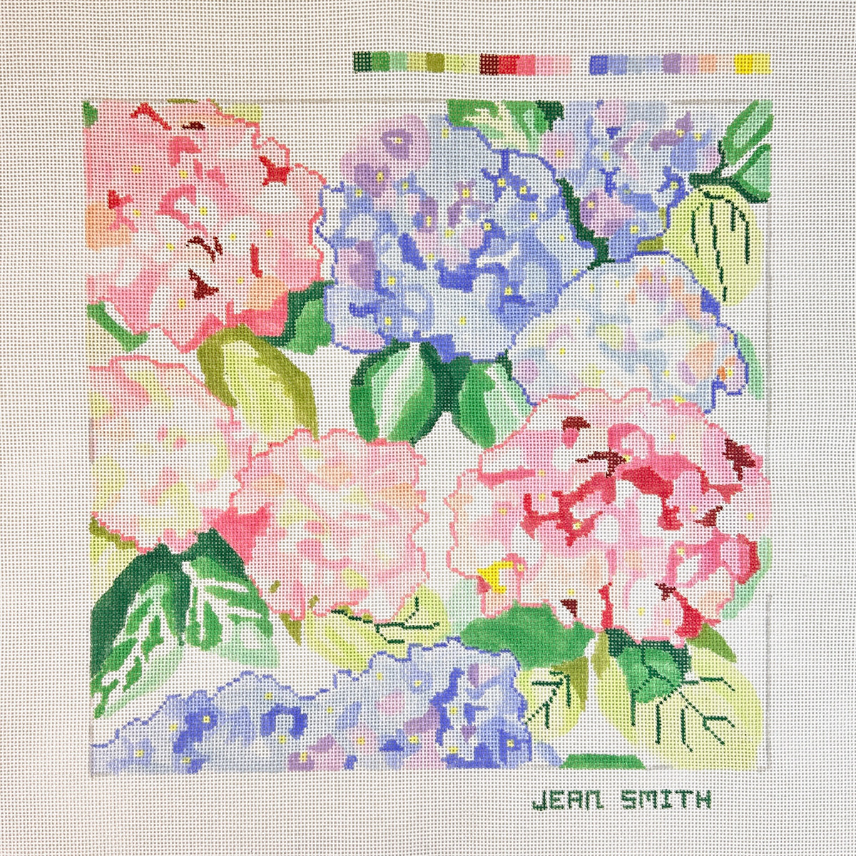 Jean Smith Designs Large Hydrangea #1 Needlepoint Canvas
