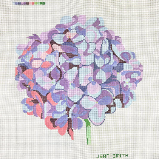 Jean Smith Designs Large Hydrangea Bloom Needlepoint Canvas