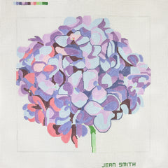 Jean Smith Designs Large Hydrangea Bloom Needlepoint Canvas