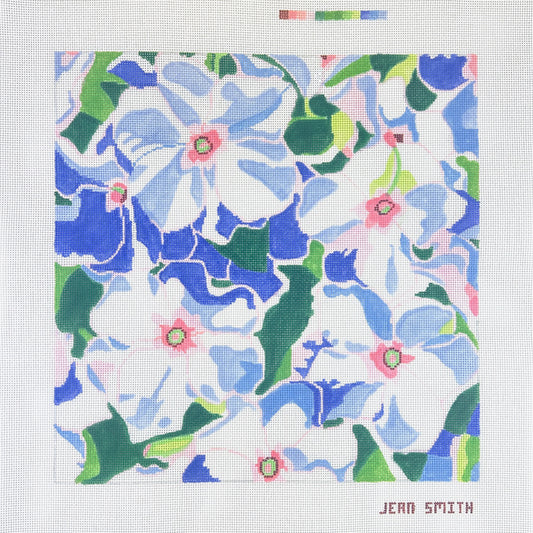 Jean Smith Designs Large Summer Impatients Needlepoint Canvas