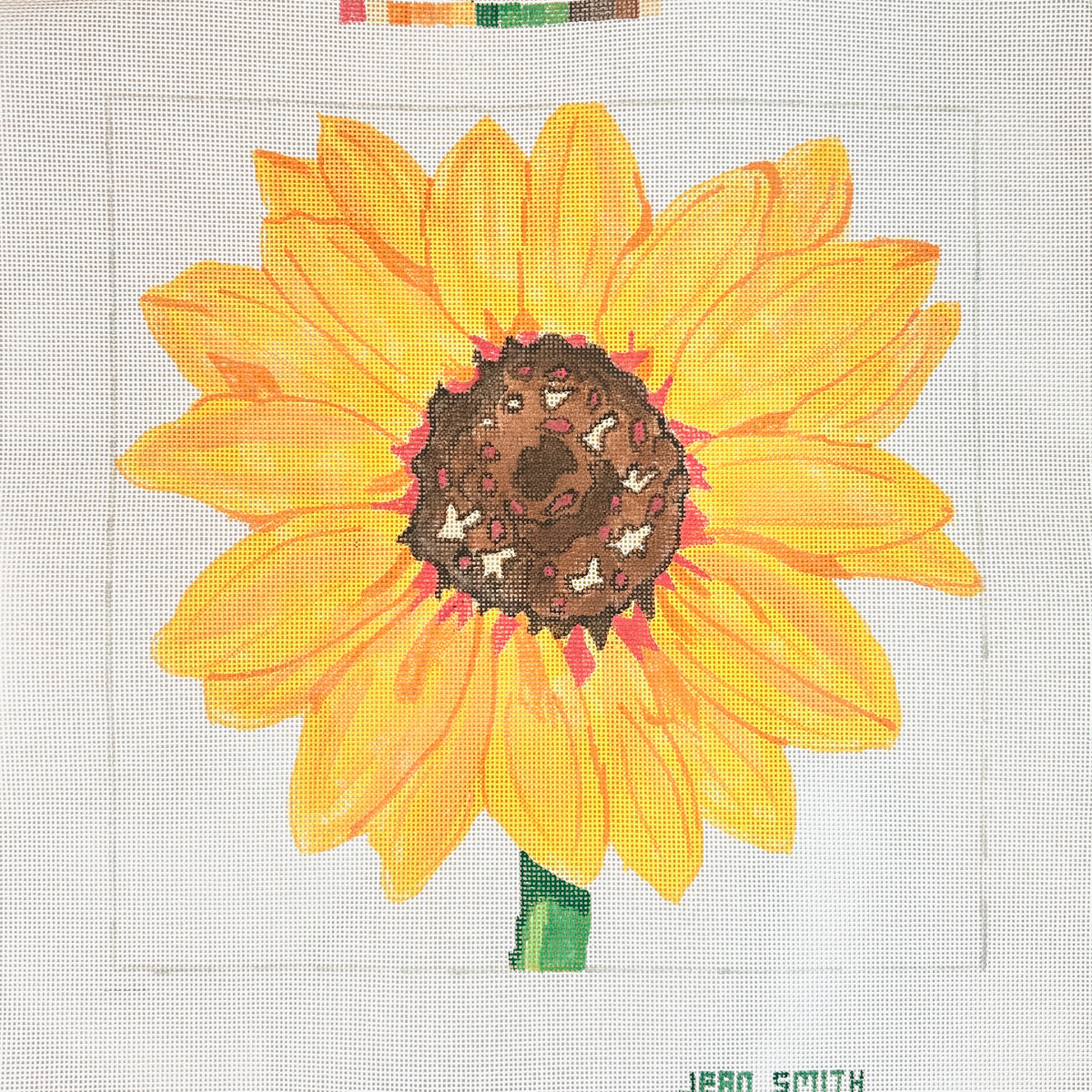 Jean Smith Designs Large Sunflower Needlepoint Canvas
