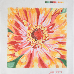 Jean Smith Designs Large Zinnia Needlepoint Canvas