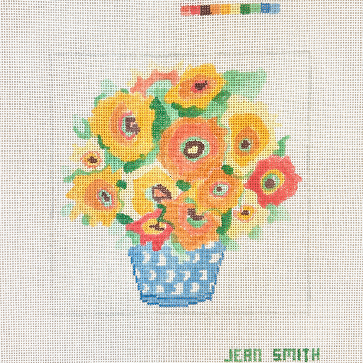 Jean Smith Designs Small Bouquet Needlepoint Canvas