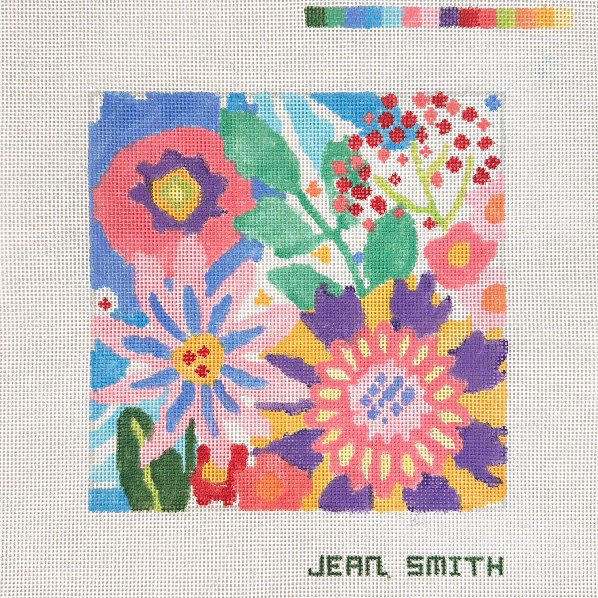 Jean Smith Designs Small Fantasy Garden Needlepoint Canvas