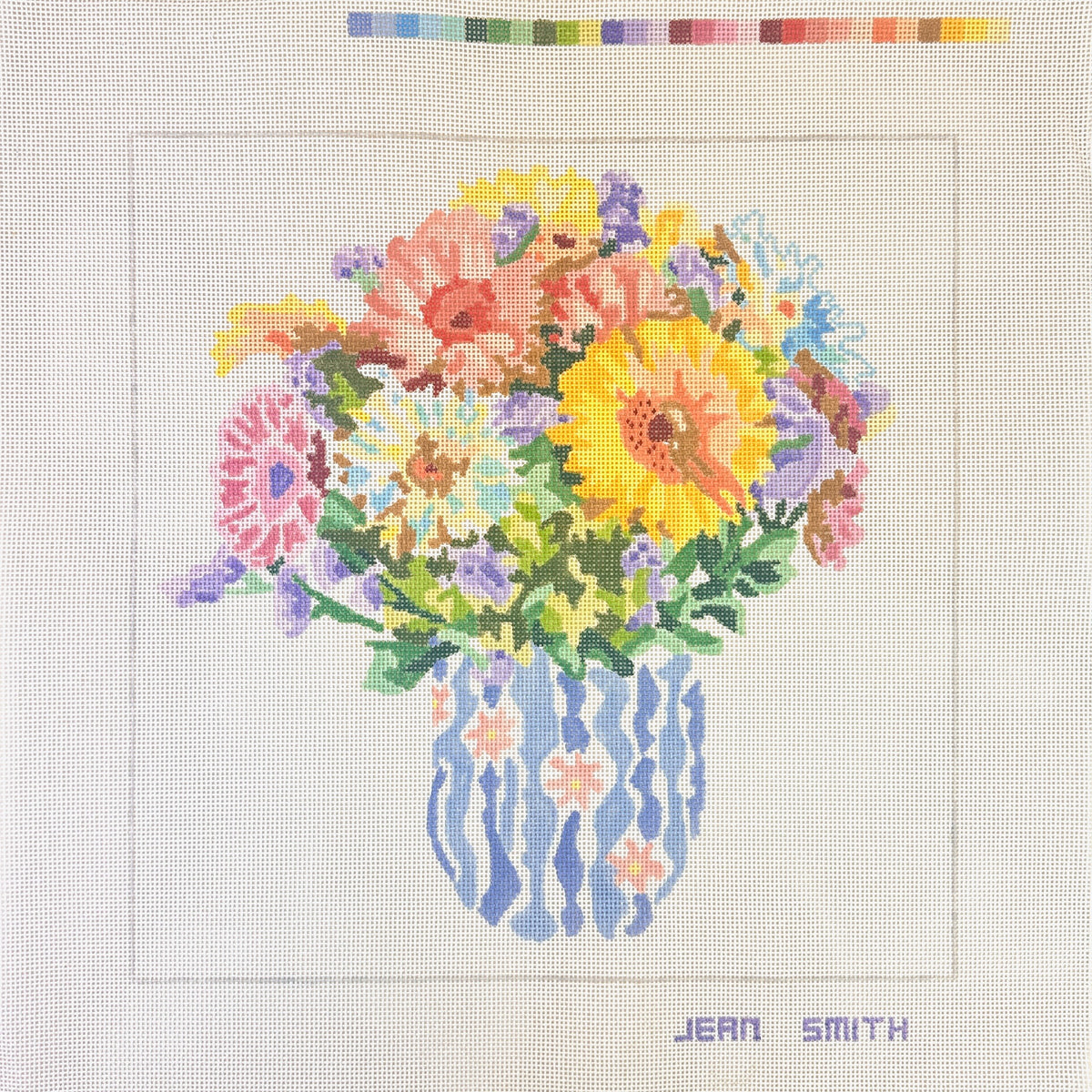 Jean Smith Designs Summer Bouquet #6 Needlepoint Canvas