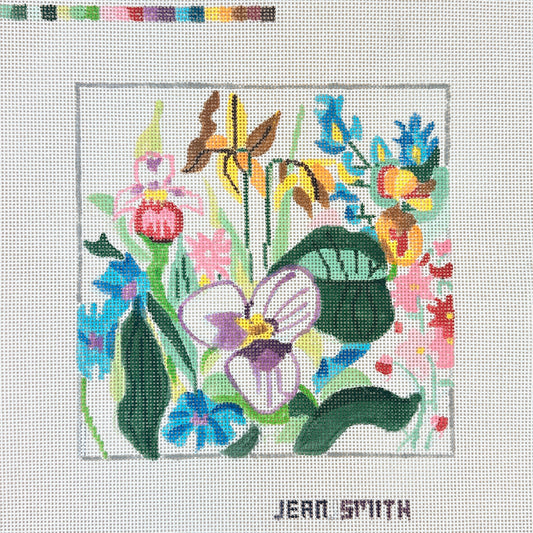 Jean Smith Designs Wildflower Sampler Needlepoint Canvas