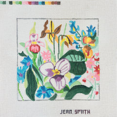 Jean Smith Designs Wildflower Sampler Needlepoint Canvas