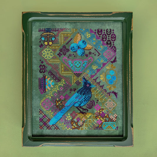 JED X-Stitch Blueberry Jay Cross Stitch Pattern