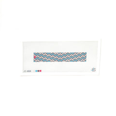Jeni Sandberg Needlepoint A Letter Brown and Blue Key Fob Needlepoint Canvas