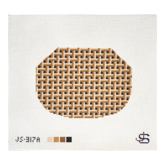 Jeni Sandberg Needlepoint Basketweave Kiss Lock Bag Needlepoint Canvas