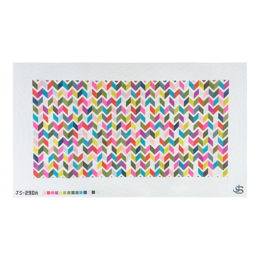 Jeni Sandberg Needlepoint Chevron Stripe Tote or Pillow Needlepoint Canvas