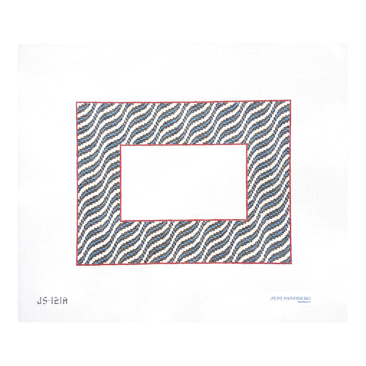 Jeni Sandberg Needlepoint Ripple Frame Needlepoint Canvas