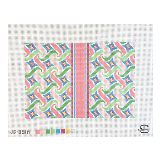 Jeni Sandberg Needlepoint Swirl Clutch Pastels Needlepoint Canvas