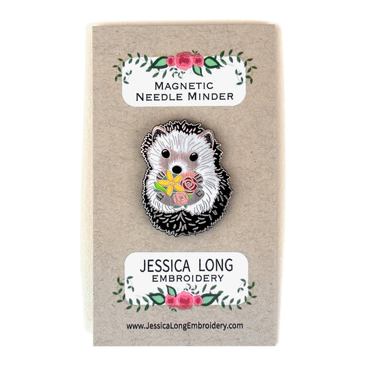 Jessica Long Embroidery Hedgehog Enamel Needle Minder