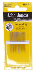 John James Embroidery Needles Size 9