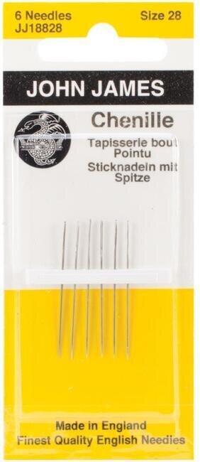 John James Needles Chenille Size 28 - Package of 6