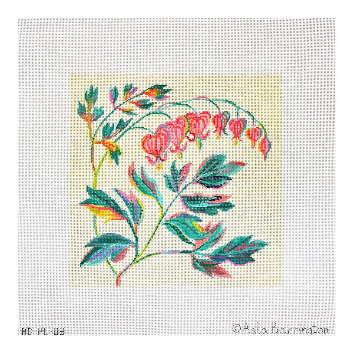 Kate Dickerson Needlepoint Collections Asta Barrington Bleeding Hearts Needlepoint Canvas