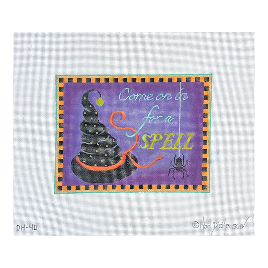 Kate Dickerson Needlepoint Collections Come on In For A Spell Needlepoint Canvas