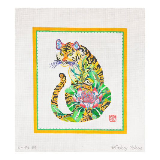 Kate Dickerson Needlepoint Collections Gabby Malpas Decorative Tiger Canvas