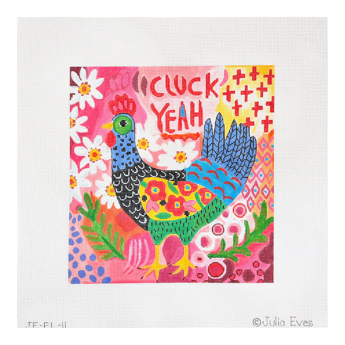 Kate Dickerson Needlepoint Collections Julia Eves Cluck Yeah Needlepoint Canvas