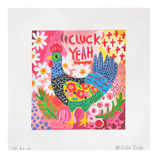 Kate Dickerson Needlepoint Collections Julia Eves Cluck Yeah Needlepoint Canvas