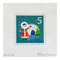 Kate Dickerson Needlepoint Collections Klara Hawkins Advent Stamp Five Alaska Needlepoint Canvas