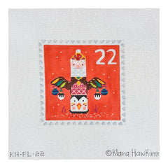 Kate Dickerson Needlepoint Collections Klara Hawkins Advent Stamp North America Needlepoint Canvas