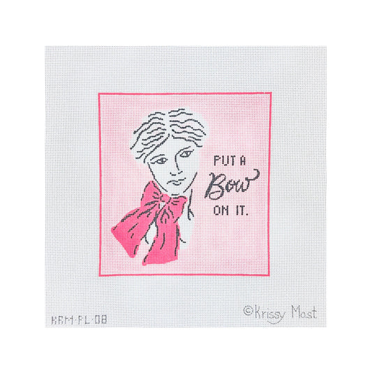 Kate Dickerson Needlepoint Collections Krissy Mast Put A Bow On It Needlepoint Canvas