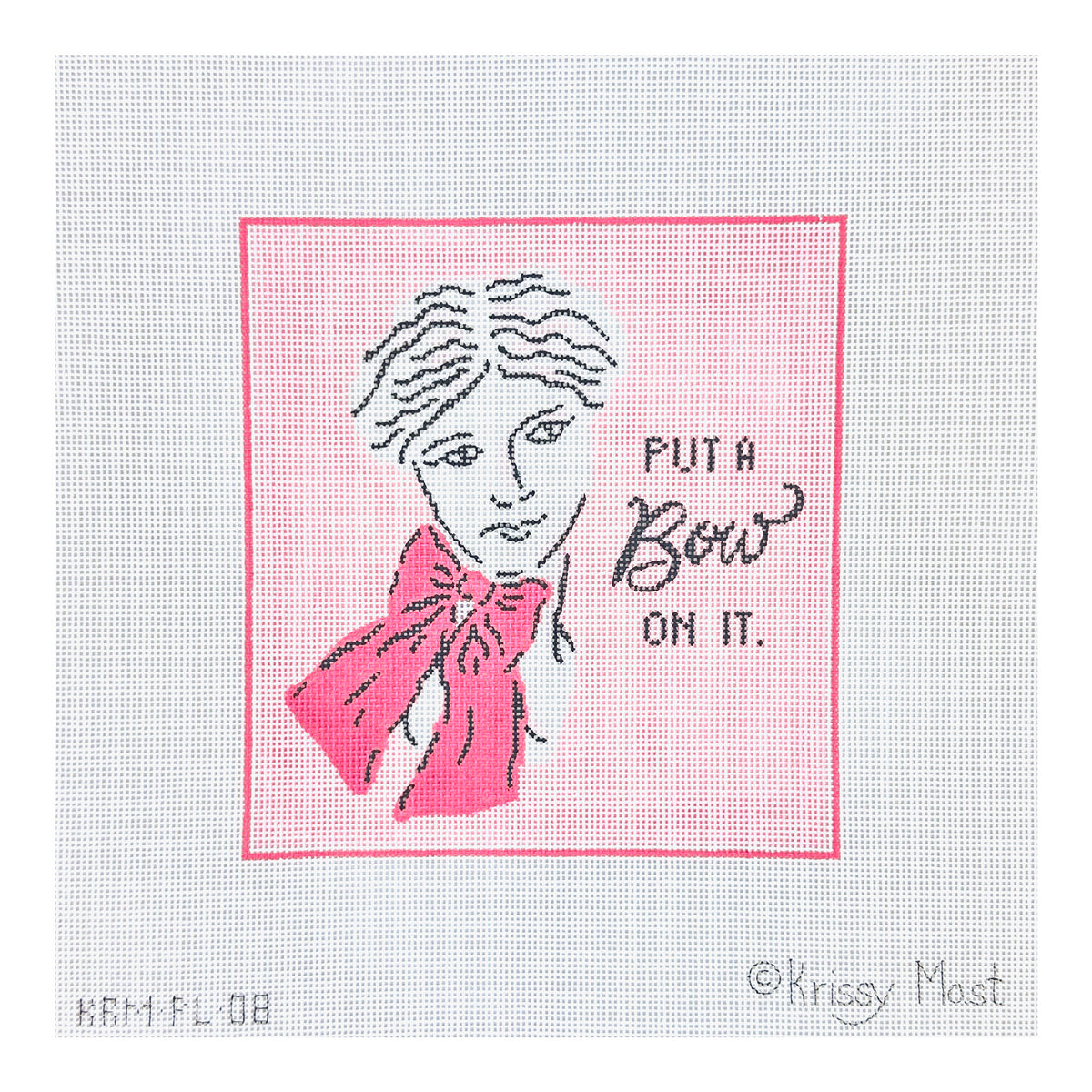 Kate Dickerson Needlepoint Collections Krissy Mast Put A Bow On It Needlepoint Canvas