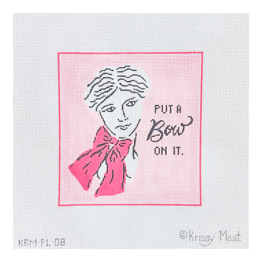 Kate Dickerson Needlepoint Collections Krissy Mast Put A Bow On It Needlepoint Canvas