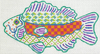 Kate Dickerson Needlepoint Collections Mini Fish Needlepoint Canvas - Left Facing