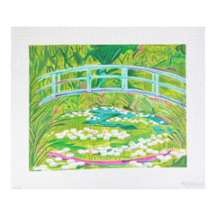 Kate Dickerson Needlepoint Collections Monet's Water Lily Pond and Japanese Bridge  Needlepoint Canvas