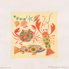 Kate Dickerson Needlepoint Collections Shannon Snow Sea Life Needlepoint Canvas