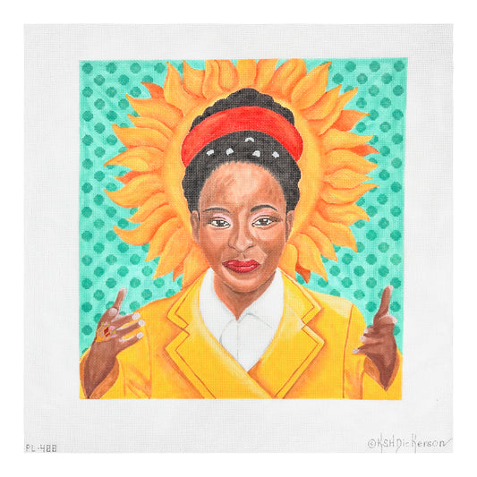 Kate Dickerson Needlepoint Collections Sunny Poetic Amanda Gorman Needlepoint Canvas