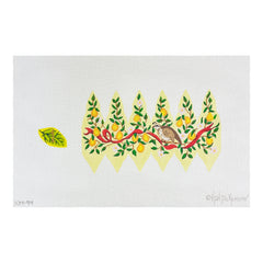 Kate Dickerson Needlepoint Collections Twelve Days Pear #1 Partridge in a Pear Tree Needlepoint Canvas