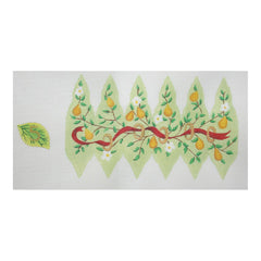 Kate Dickerson Needlepoint Collections Twelve Days Pear #5 Golden Rings Needlepoint Canvas