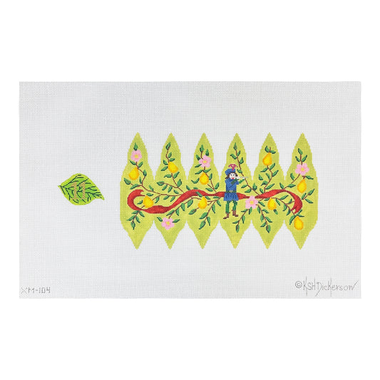 Kate Dickerson Needlepoint Collections Twelve Days Pear #11 Pipers Piping Needlepoint Canvas