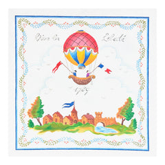 Kate Dickerson Needlepoint Collections Vive La Liberte Rural French Scene with Hot Air Balloon Needlepoint Canvas