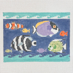 Kathy Schenkel Designs Four Fish Needlepoint Canvas