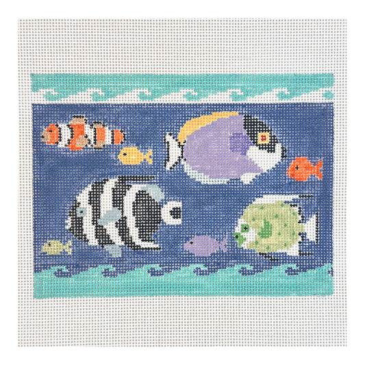 Kathy Schenkel Designs Four Fish Needlepoint Canvas