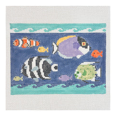 Kathy Schenkel Designs Four Fish Needlepoint Canvas
