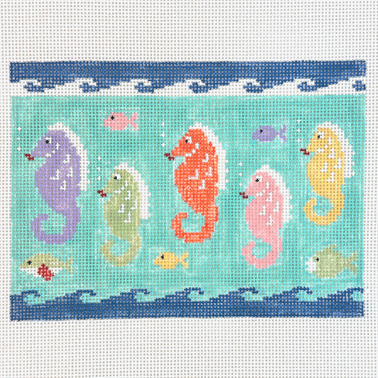 Kathy Schenkel Designs Seahorses Needlepoint Canvas
