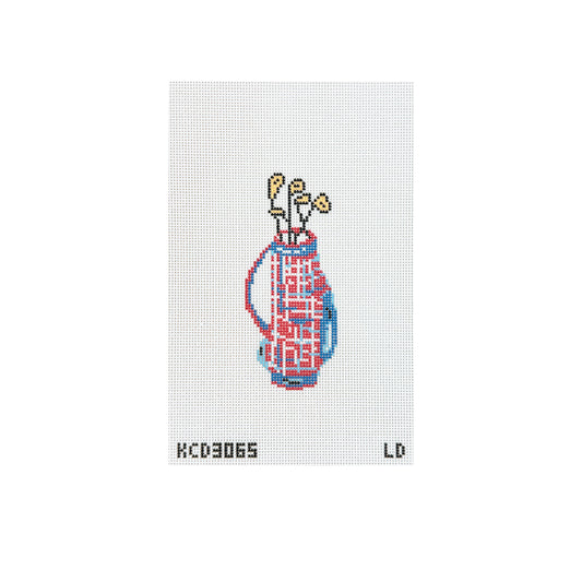 KCN Designers Lemon Daisy Red Plaid Golf Club Ornament Needlepoint Canvas