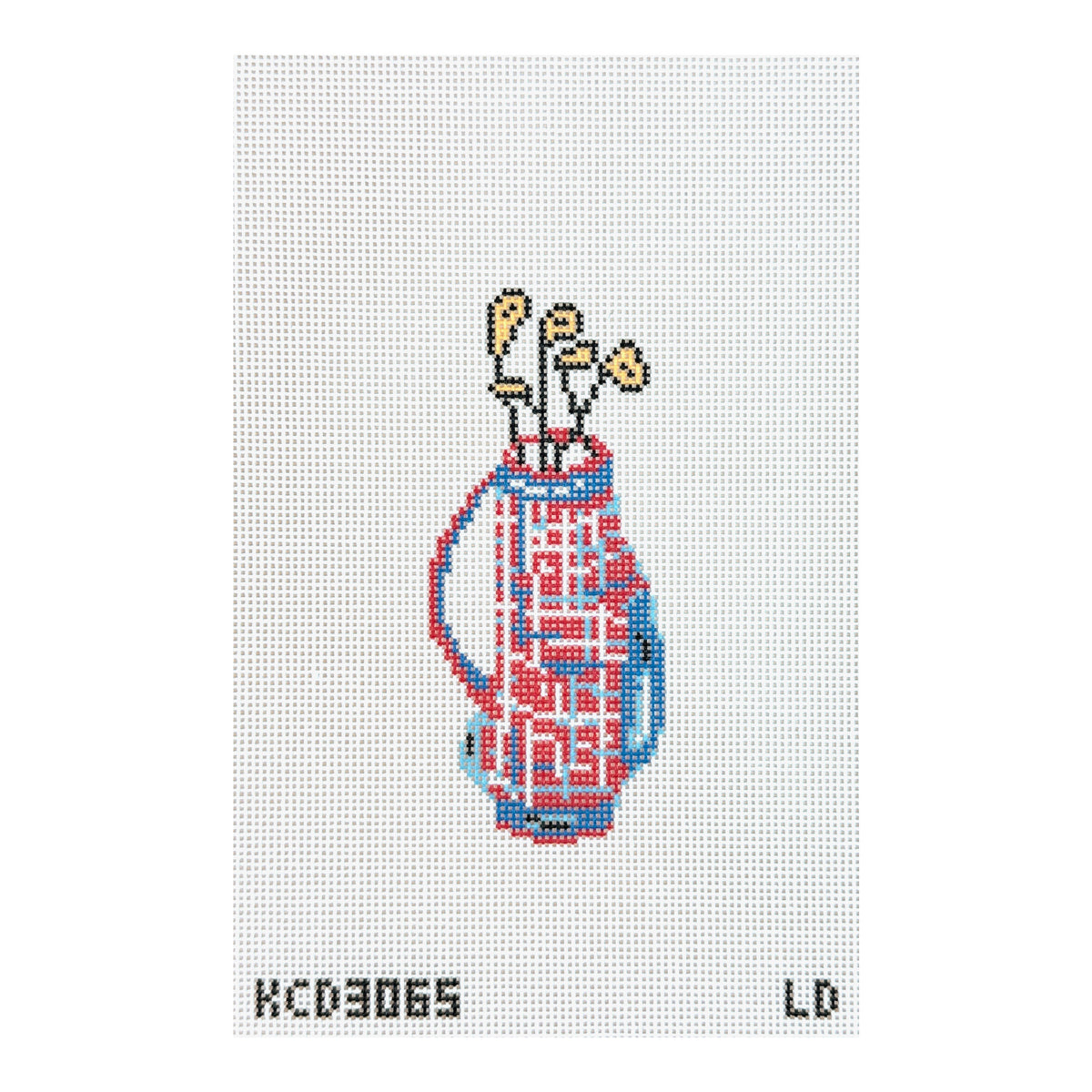KCN Designers Lemon Daisy Red Plaid Golf Club Ornament Needlepoint Canvas