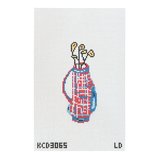 KCN Designers Lemon Daisy Red Plaid Golf Club Ornament Needlepoint Canvas
