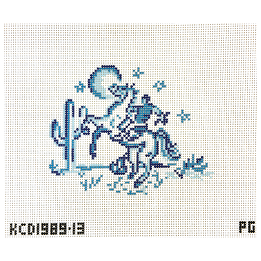 KCN Designers Pearly Gates Cowboy with Stars Needlepoint Canvas