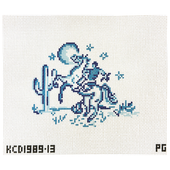 KCN Designers Pearly Gates Cowboy with Stars Needlepoint Canvas